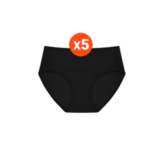 Sabina กางเกงชั้นใน (Set 5 ชิ้น) รุ่น Panty Zone (Half) รหัส SUXZM4106BK สีดำ