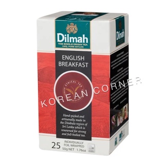 Dilmah English Breakfast Tea Bags ชาซอง ชากลิ่นต้นตำรับ ชาคุณภาพ 25 tea bags