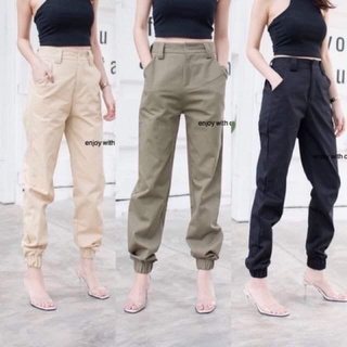 กางเกงขาจั๊ม สไตล์สปอร์ตเกิร์ล กางเกงแฟชั่น กางเกงผู้หญิง jogger pant ทรงนี้ต้องมีติดตู้