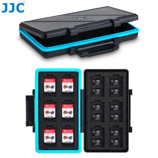 JJC 36 ช่องใส่การ์ดหน่วยความจำสำหรับถือการ์ดเกม NS Nintendo Switch 12 ชิ้นและการ์ด Micro SD MSD 24 ชิ้น