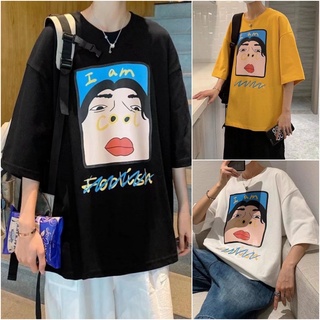 เสื้อคู่รักชายหญิงเกาหลี หลวม น่ารัก เสื้อยืดลายการ์ตูน unisex เสื้อยืดคอกลม สวมใส่สบาย เสื้อยืดราคาถูก เนื้อผ้านุ่มขึ้น 🔥COD size: M-5XL🔥
