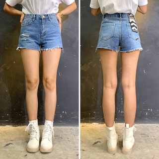 SG011 (SG) กางเกงยีนส์ขาสั้นผู้หญิง Lady Denim Shorts (Gasoline &amp; Garage) ปั๊มน้ำมันแก๊สโซลีน