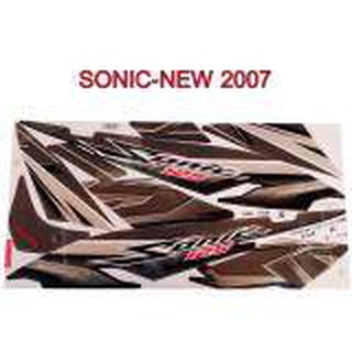 A สติ๊กเกอร์ติดรถมอเตอร์ไซด์ สำหรับ HONDA-SONIC NEW ปี2007 สีดำ