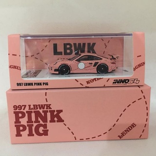 INNO64 IN64-997LB-PIG 997 Porsche LBWK Pink Pig Carloverdiecast Special Edition Model