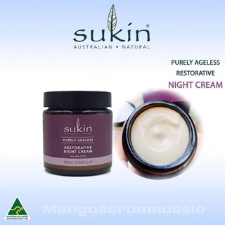 🇦🇺Sukin Purely AGeless night Creamครีมลดริ้วรอยเห็นผล78%ภายใน14วันครีมสำหรับทากลางคืนนำเข้าจากประเทศออสเตรเลียแท้100%