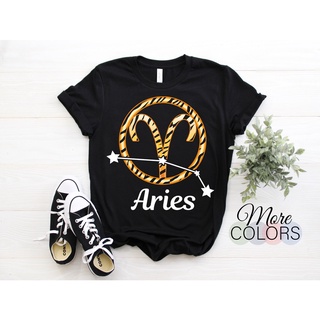 เสื้อยืดสีขาวเสื้อยืด พิมพ์ลาย Aries Horoscope Zodiac Astrological Sign Born on March 21 - April 19 สําหรับผู้ชายS-4XL