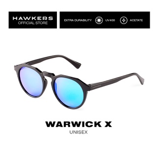 HAWKERS Diamond Black Clear Blue WARWICK X Sunglasses for Men and Women, unisex. UV400 Protection. Official product designed in Spain W18X01