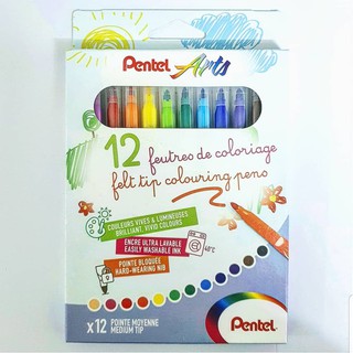 ปากกาสีเมจิก 12 สี เพนเทล pentel Arts 🎨🎨🎨