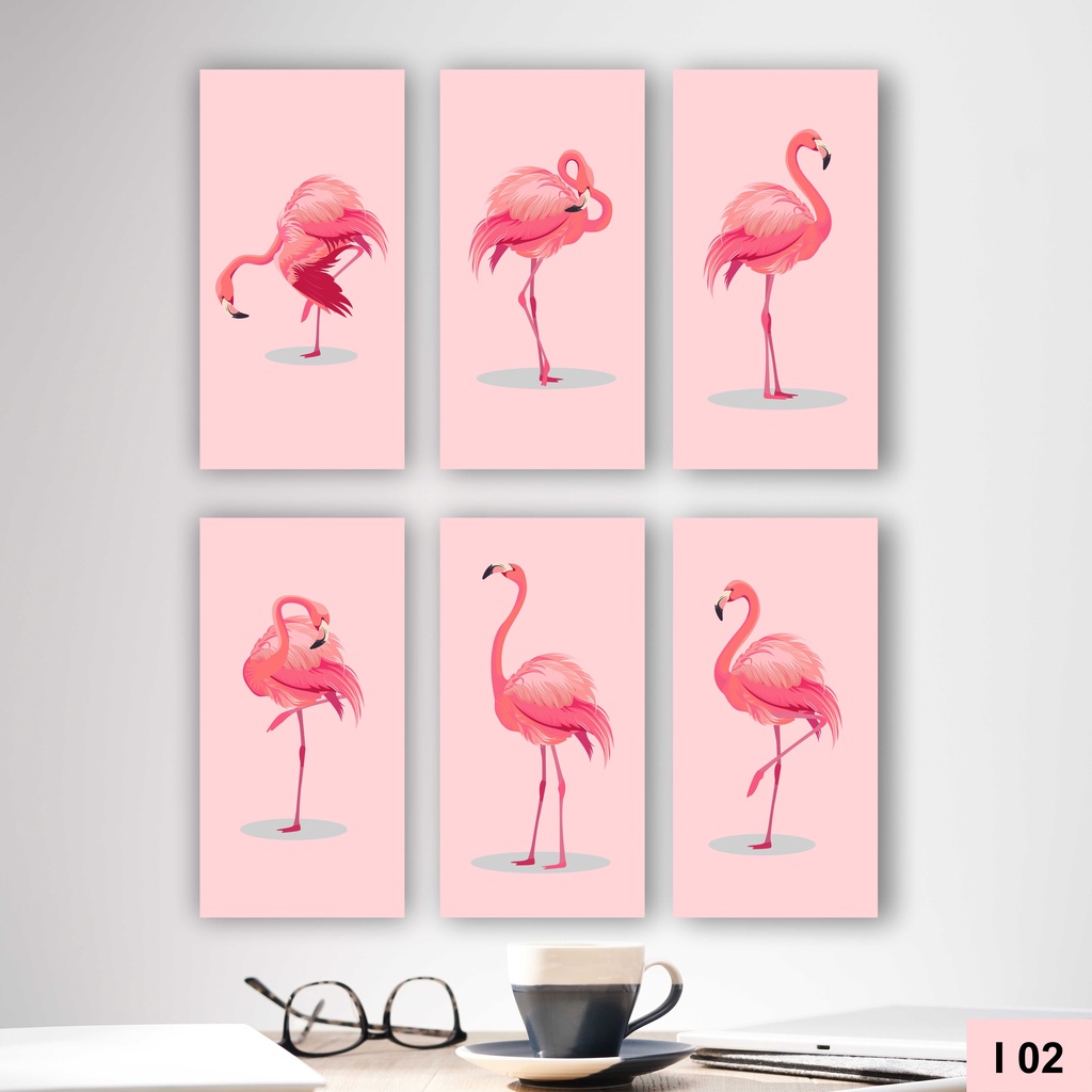 Flamingo Aesthetic Wall Decor Home Room ตกแต่งสํานักงาน I 02