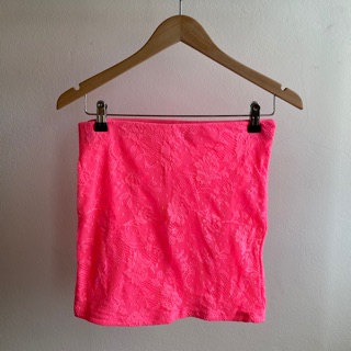 กระโปรงมินิ Bershka Neon Pink Mini Skirt