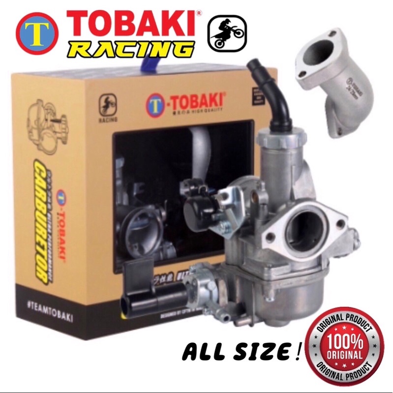 WAVE125/W125/EX5/EX5 DREAM/WAVE100 CARBURETOR RACING TOBAKI CARBURETOR WITH INTAKE PIPE ALUMINIUM / 