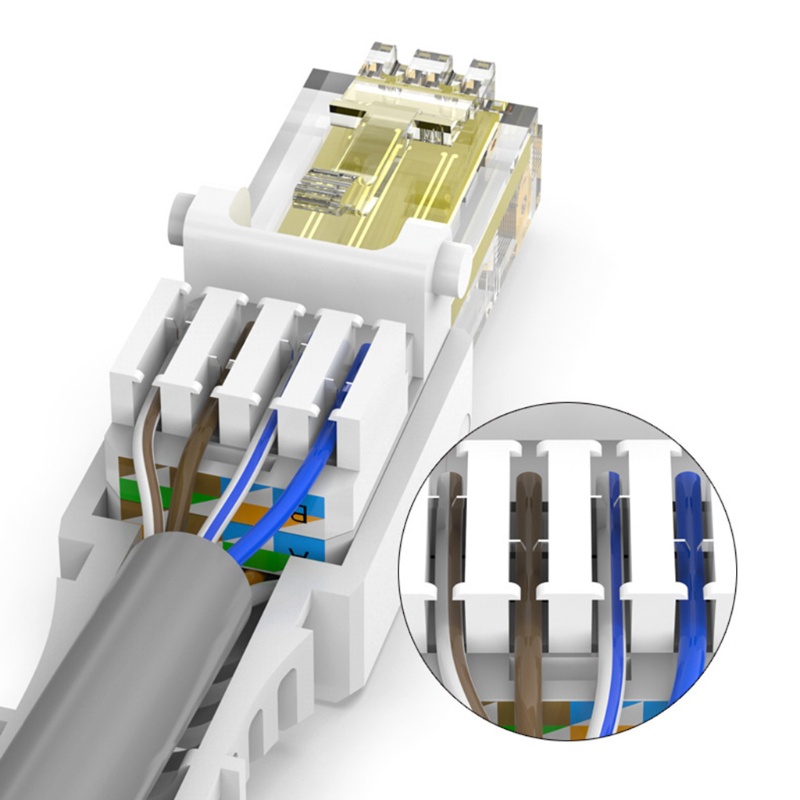 Mojito RJ-45 TOOL-LESS โมดูลาร์ปั๊ก 8 ตําแหน่ง 8 ตัวนํา ไม่มีตัวเชื่อมต่อ CAT6 #8