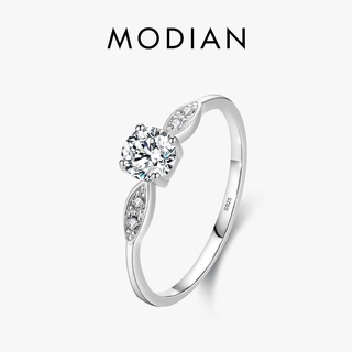 แหวนหมั้น เงินแท้ 925 ประดับเพทาย ทรงกลม สไตล์โรแมนติก คลาสส…