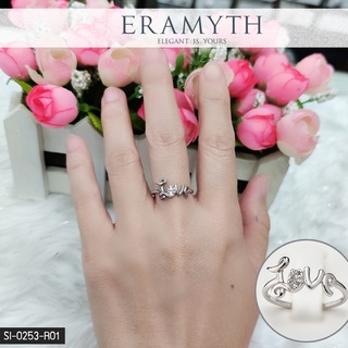 Eramyth Jewelry : แหวนเงินแท้ แต่งตัวเรือนงานฝังเพชรสวิล CZ รุ่น ERAMYTH SI-0253-R01 ⭐