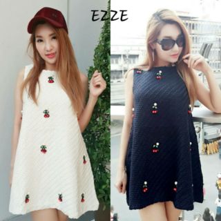 Cherry twist korea dress