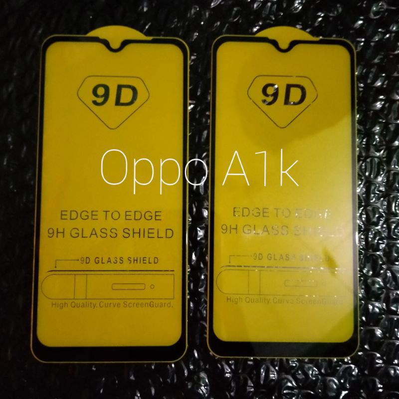 กระจกนิรภัย 9D Full Cover Oppo A1k ป้องกันรอยขีดข่วน