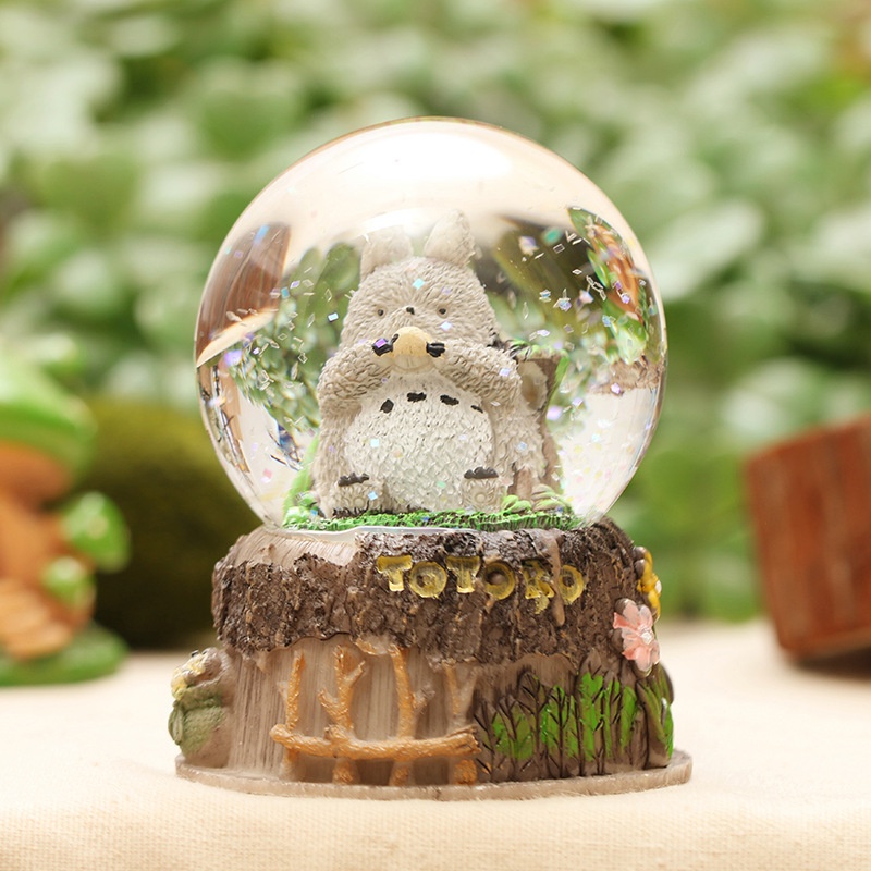 กล่องดนตรีคริสตัลบอลลายการ์ตูนแมว Miyazaki Totoro สําหรับตกแต่งบ้าน