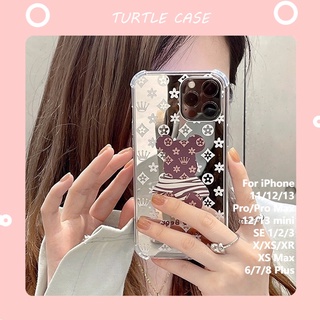 [พร้อมส่ง] เคสโทรศัพท์มือถือ ลายการ์ตูนหมี พร้อมกระจก และสายคล้อง สําหรับ Apple iPhone13 ProMax 11 12 Mini XS I8 I7 Plus