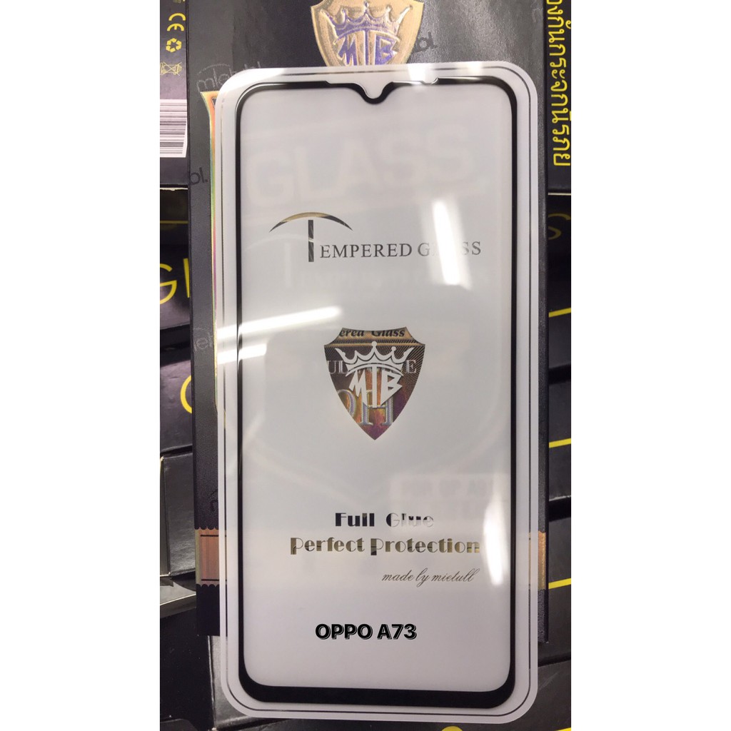OPPO A73 ฟิล์มกระจกกันรอย(black) ฟิล์มกระจกนิรภัยเต็มหน้าจอ ฟิล์มกระจกกันรอย แบบใส OPPO A73(black) พ