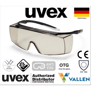 Uvex™ 9169164 Super F Over-the-Glasses Safety Glasses เหมาะสำหรับผู้สวมใส่แว่นสายตา