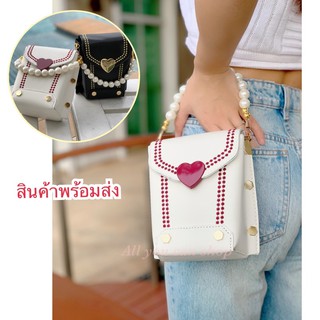 [heart bag] กระเป๋าแฟชั่น2021 กระเป๋าสะพายผู้หญิง กระเป๋าถือ กระเป๋าสไตล์เกาหลี กระเป๋ามินิไซท์