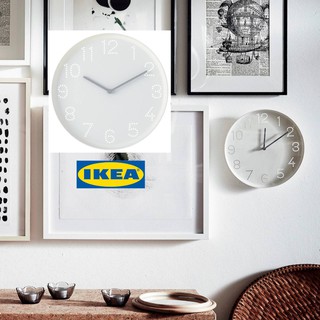 IKEA นาฬิกาแขวนผนัง นาฬิกาสีขาว 25 ซม. อิเกีย แท้ 100% ราคาถูก