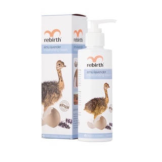 Rebirth Emu Lavender Moisturising Cream 200ml. โลชั่นทาผิว รีเบิร์ท ผสมอีมูออยล์