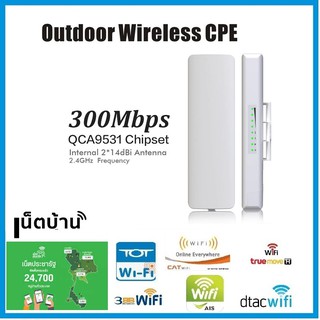 Outdoor CPE 300Mbps 2.4Ghz 27Dbi Router Access Point WIFI ,Repeater Nanostation