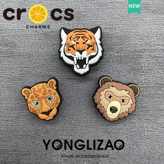 Crocs jibbitz charms จี้รูปเสือดาว หมี สัตว์ อุปกรณ์เสริมรองเท้า DIY อุปกรณ์เสริมแฟชั่น รองเท้า ดอกไม้ หัวเข็มขัด