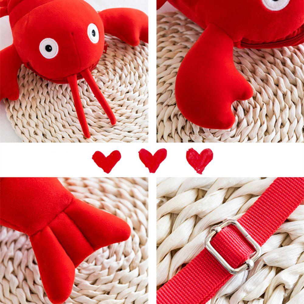 FISHSTICK1 30 ซม. แฟชั่นกุ้งเครย์ฟิชตุ๊กตากระเป๋าน่ารักกระเป๋าสะพายสำหรับของขวัญวันเกิด