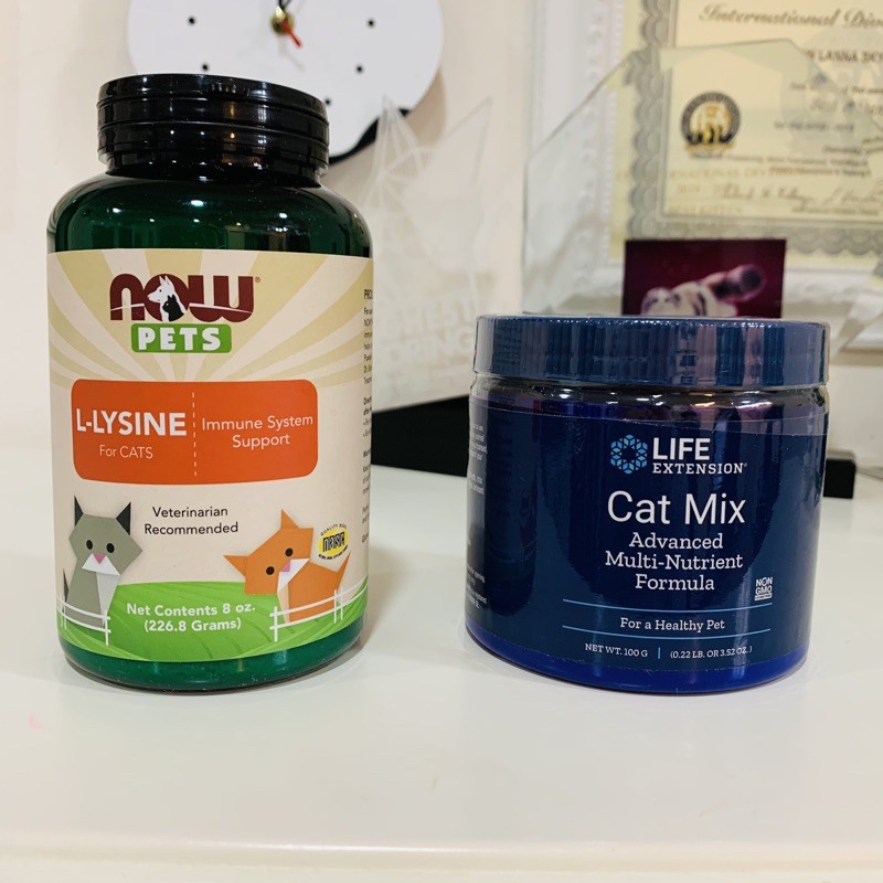 พร้อมส่ง🔥 วิตามินรวมแมว Cat Mix และ Now Pets LLysine for Cats Lysine
