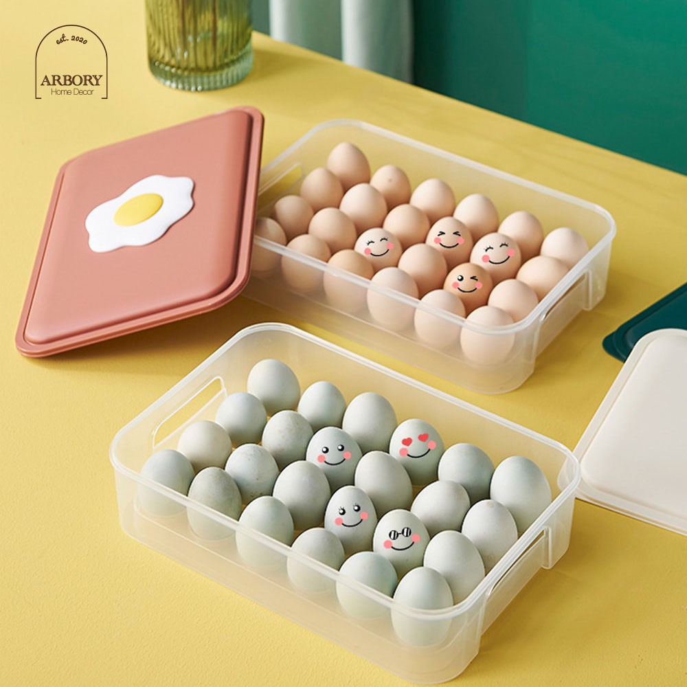 กล่องเก็บไข่ ถาดไข่24ใบ ที่เก็บไข่ กล่องพลาสติก ถาดเก็บไข่ ที่ใส่ไข่ กล่องใส่ไข่ ถาดไข่ กล่องเก็บของสด ช่องเก็บของ - รูปที่ 2