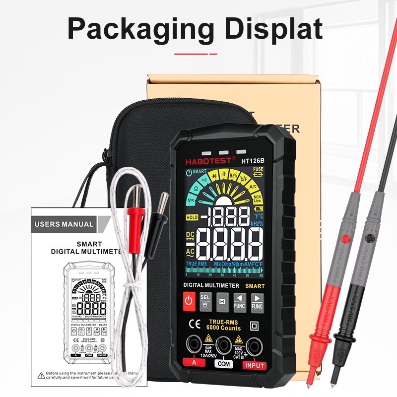 💝พร้อมส่งในกรุงเทพ🔥HABOTEST HT118A  HT116 HT126Bมัลติมิเตอร์ (ดำ)