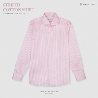 TWENTYSECOND COTTON SHIRT - STRIPED PINK