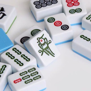 ไพ่นกกระจอกแท้.ขนาดใหญ่36mm（144ใบ)Mahjong.麻将牌、majiangไพ่นกกระจอก台湾麻将牌