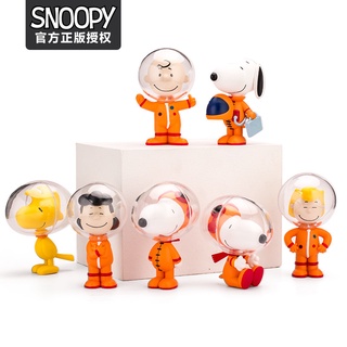 ของแท้ 100% กล่องสุ่มโมเดล Snoopy Collection Figures Space series limited edition ของแท้ Blind box