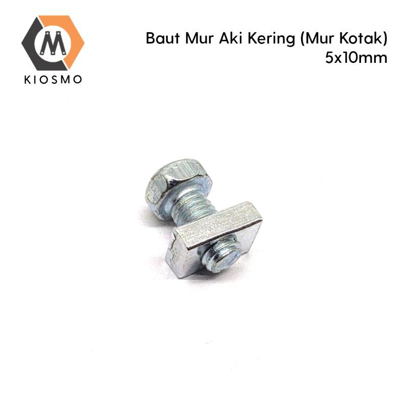 2ชิ้น 5X10 คีย์ 8 กล่องแบตเตอรี่สีขาว Bolts Nuts / กล่องแบตเตอรี่น็อต
