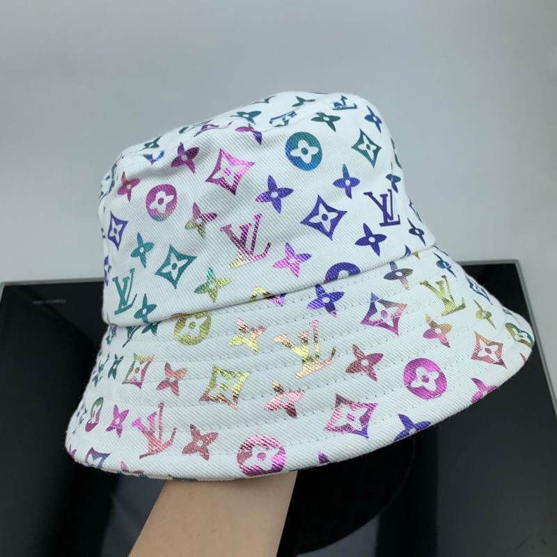 louis vuitton bucket hat rainbow
