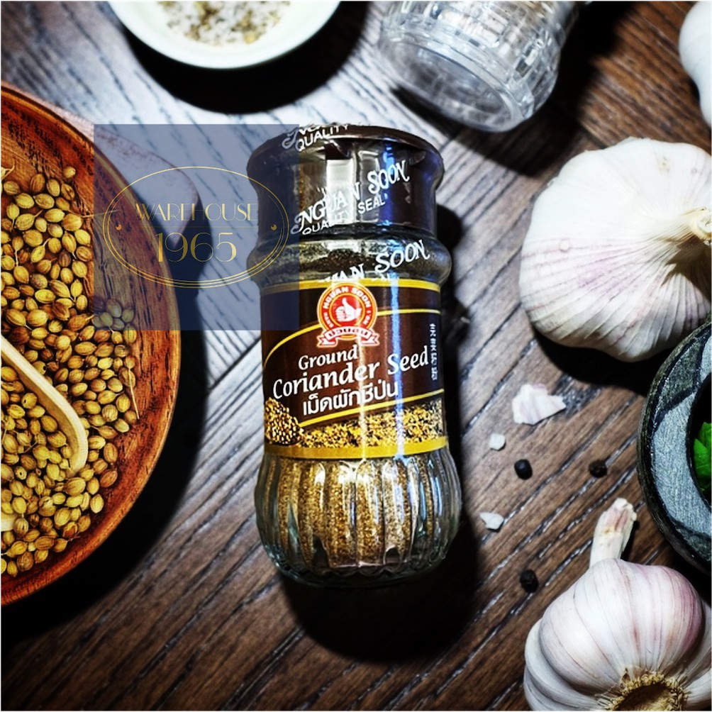 (35 g) เม็ดผักชีป่น โคเรียนเดอร์ซีดป่น ตรามือที่ 1 ง่วนสูน Nguan Soon - Ground Coriander Seeds