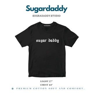 เสื้อยืด OVERSIZE - สี Black สกรีนลาย Sugardaddy Signature