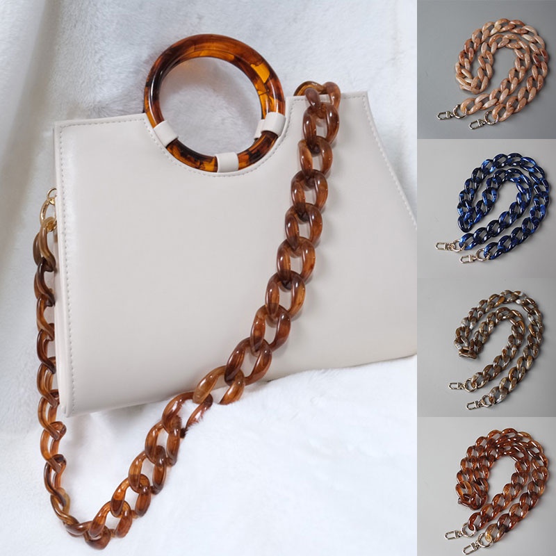 สายโซ่อะคริลิคเรซิ่น สีพื้น ขนาด 45 ซม. 85 ซม. 120 ซม. สําหรับตกแต่งกระเป๋า