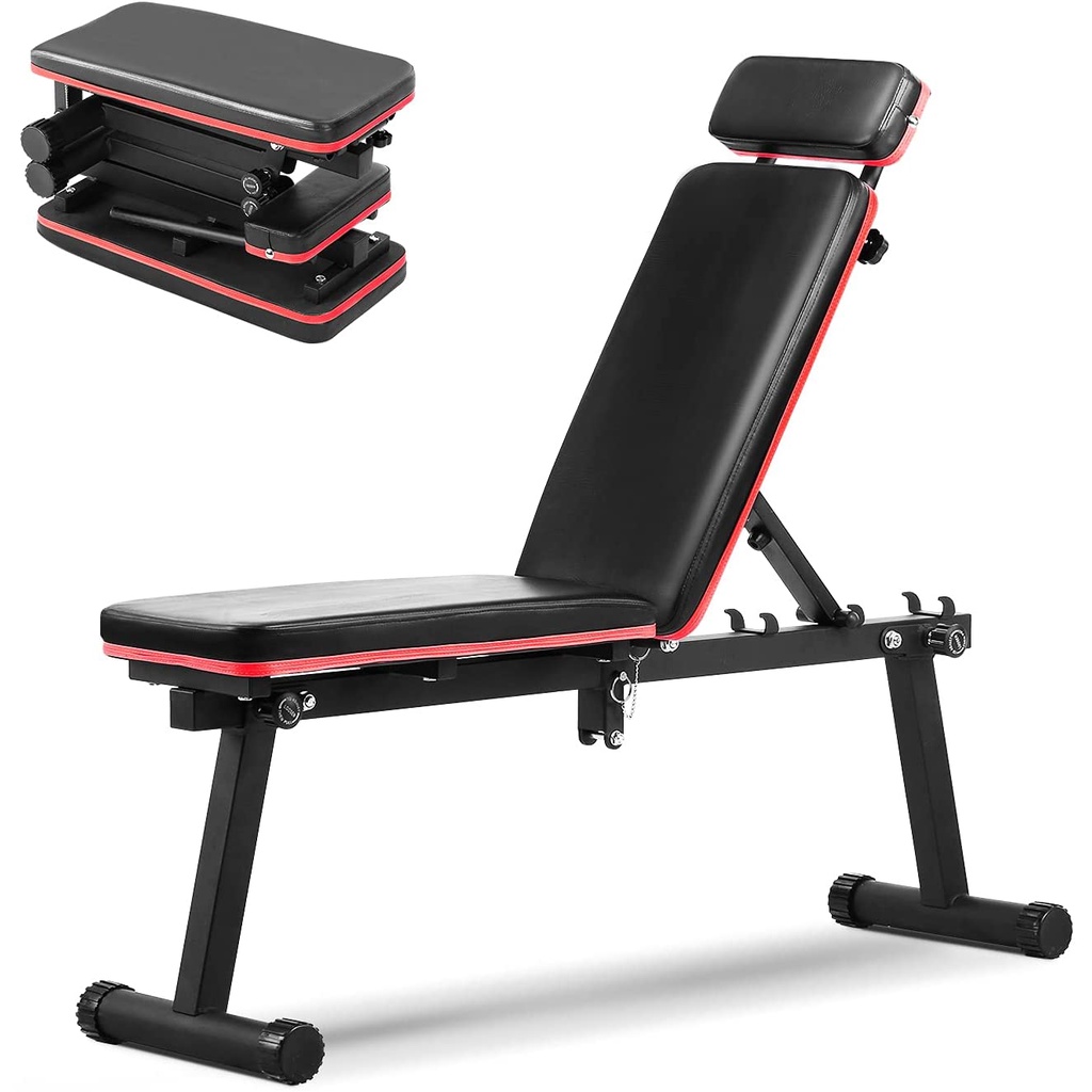 Full Body Exercise Folding Fitnes Workout Bench Bench SPORT24 Weight Bench Adjustable 