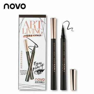 5188(ตัวใหม่ /ของแท้) โนโว novo black fluent eyeliner อายไลน์เนอร์ ชนิดปลายพู่กัน (สีดำ)