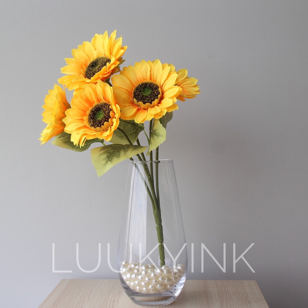 ดอกทานตะวันปลอม ทานตะวันดอกเล็ก ทานตะวันดอกใหญ่ ดอกไม้ปลอม พร้อมส่งค่ะ Luukyink Flowers
