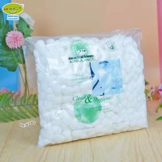 สำลีก้อนตรารถพยาบาล-Cotton Ball Ambulance 400 กรัม(ก้อน0.3กรัม)