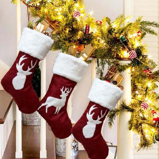 Fulllove คริสต์มาส Xmas Christmas Bed Socks Stocking กระเป๋าถือกระเป๋าของขวัญคริสต์มาส Souvenir GM891091