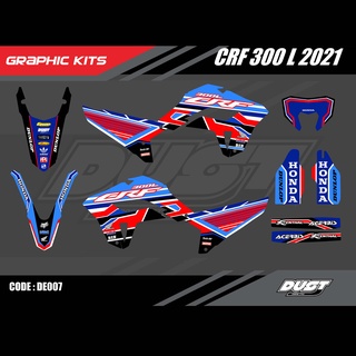 สติ๊กเกอร์วิบาก Honda CRF 300L 2021 ทั้งคัน Graphic kit สติ๊กเกอร์เคลือบเงา สุดคุ้ม