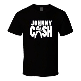 เสื้อยืด พิมพ์ลายโลโก้ Johnny Cash สําหรับผู้ชายสามารถปรับแต่งได้