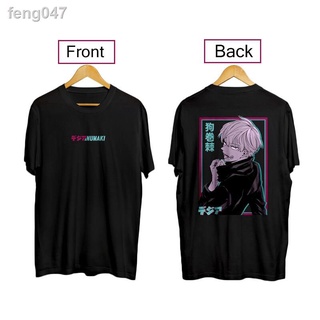 ❁﹊✼ใหม่ Ins JUJUTSU KAISEN เสื้อยืดแขนสั้นเสื้อบางผ้าไหม TEE เสื้อหลวม Inumaki Toge Gojo Yu