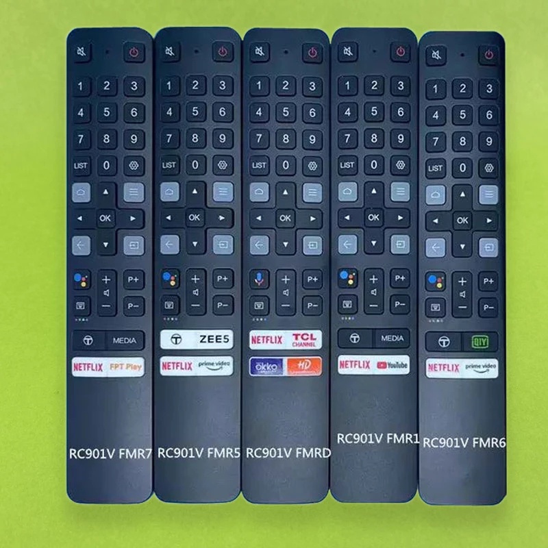TCL รีโมทคอนโทรล RC901V สําหรับ TCL สมาร์ททีวีรีโมทคอนโทรล RC901V FMR1 RC901V FMR5 RC901V FMR6 RC901